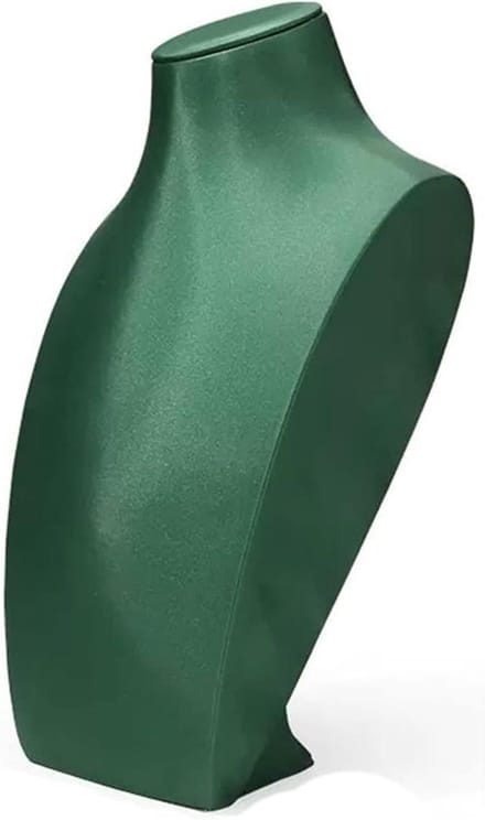 Sieraden Display - Hanger Standaard - Sieraden Presenteren - Elegante Kunstlederen Afwerking - Gebalanceerde Basis - Groen
