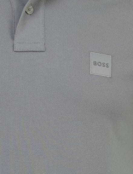 Zilverkleurig poloshirt BOSS Orange Passenger korte mouw