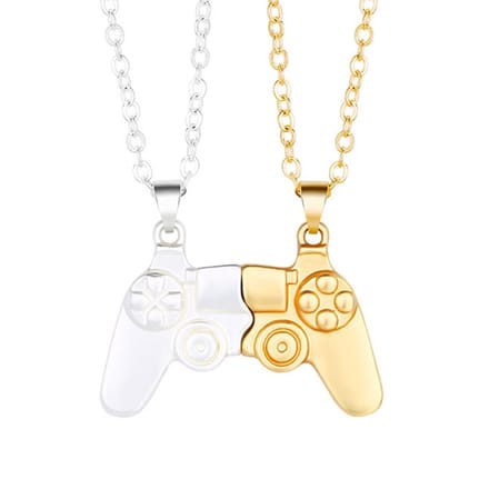 Bixorp Friends BFF Ketting voor 2 met Controller Goud/Zilver - Vriendschaps Cadeau