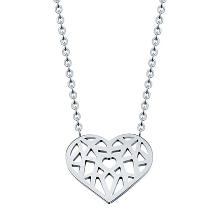 Cilla Jewels dames ketting Heart Verzilverd