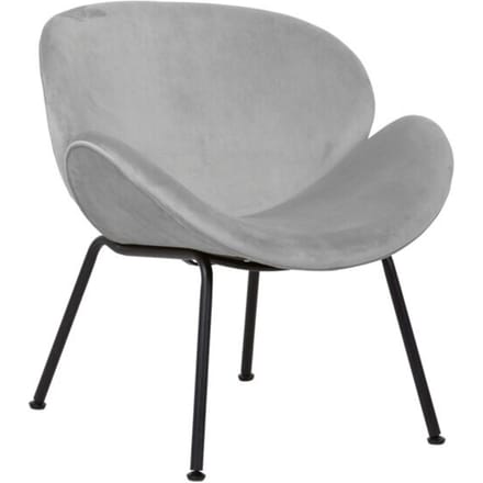 Fauteuil SMILE Paperflow - polyurethaanschuim - staal en polyester - zwart en grijs