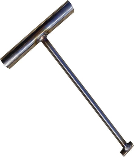 Puthaak - T Handvat Lifter - Zware Deksel Hef - Duurzame Staalconstructie - 40 cm - Zilver