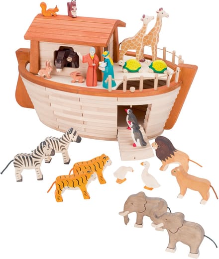 HOLZTIGER Houten Speelgoed - Ark Van Noah - 75X47X43,5Cm - Handgemaakt