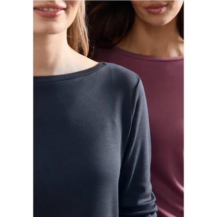 Set van 2 longsleeves met boothals