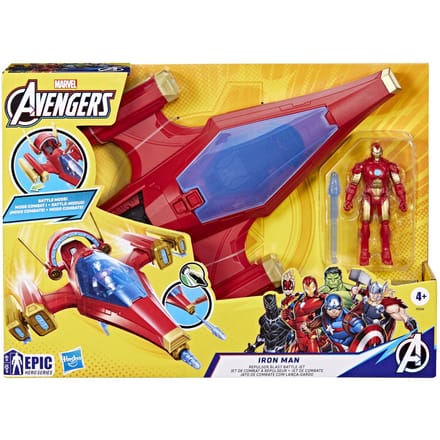 Avengers Iron Man-Schip Met 1 Beeldje - Van 10 cm - Leeftijd 4