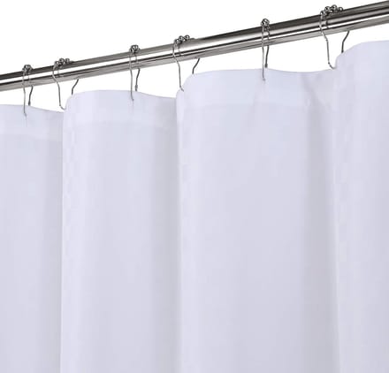 Douchegordijn Wit - Badkamer Gordijn - Douche Bescherming - 190 GSM Dik Polyester - 180x180cm - Wit