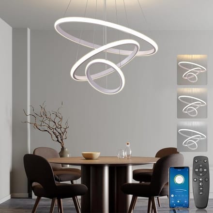 Zwarte Hanglamp 50cm Eettafelverlichting Hoogte Verstelbaar en Dimbaar