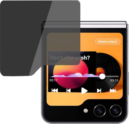 Privé Screenprotector geschikt voor Samsung Galaxy Z Flip 5 Screenprotector - Privacy Beschermglas - Privacy Proteqt+