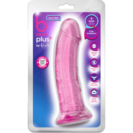 B Yours Plus - Roar n” Ride Dildo- Roze