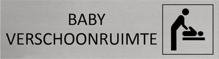 CombiCraft Aluminium deurbordje Baby verschoonruimte 165x45mm - per stuk