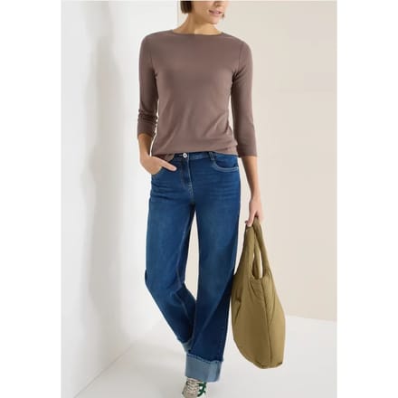 Basic shirt in effen kleur