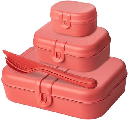 Lunchbox- en Bestekset, Organic, Natuur Koraal - Koziol | Pascal Ready