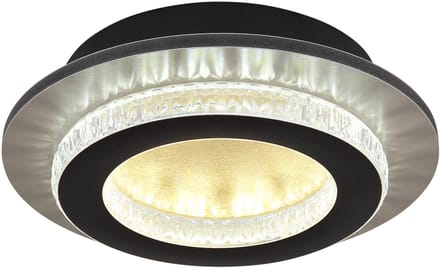 Plafonniere - zwart - JAYDEN - metaal - Ø 20cm - LED - 48042-12G - Globo