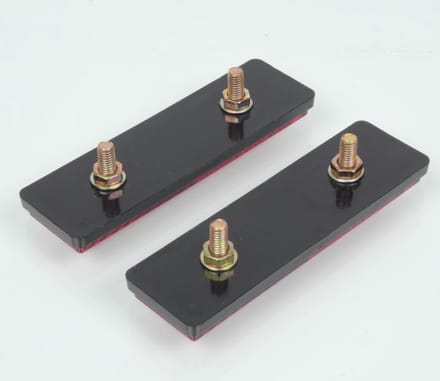 RMS-goedgekeurde rode opschroefbare retro-reflector 94x27mm voor motorfietsen Nieuw