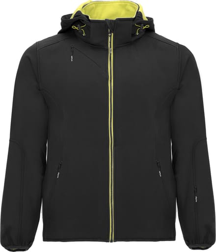 Roly Siberia Softshell Jacket RY6428 - Black 02/Lime Punch 235 - M