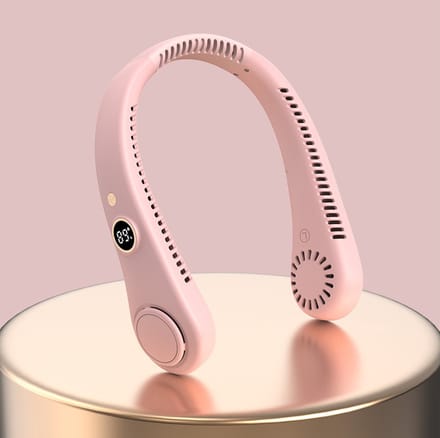 LifeLoom® - Nekventilator Roze Model 2025 - Draagbare Ventilator - Gezichtsventilator - Baardkoeler - USB Oplaadbaar
