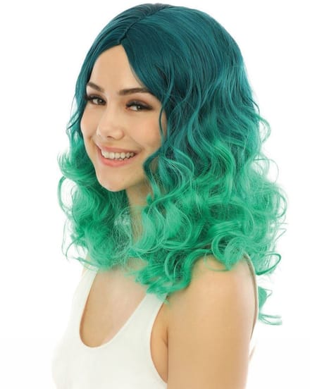 PTIT CLOWN - Luxe groene das en verf pruik voor volwassenen