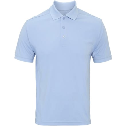 Premier Heren Coolchecker Pique korte mouw Polo T-Shirt (Lichtblauw)