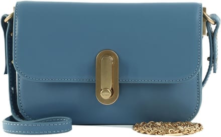 Ted Baker Leren schoudertas Kkaysa Polished Leather Crossbody Bag Mid - Blue blauw