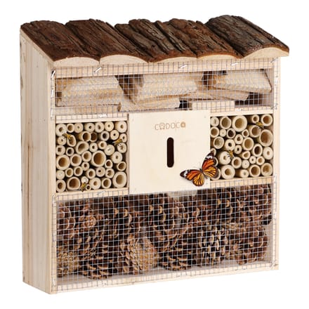 Cadoca Insectenhotel nestkastje 30,5x9,5x31cm
