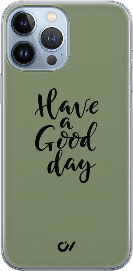 Hoesje geschikt voor Apple iPhone 13 Pro Max - Good Day - - Groen - Apple - Casevibes