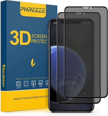 2x Privacy Screenprotector - Geschikt voor iPhone 11 Pro Max -Screen Protector - Plakgarantie