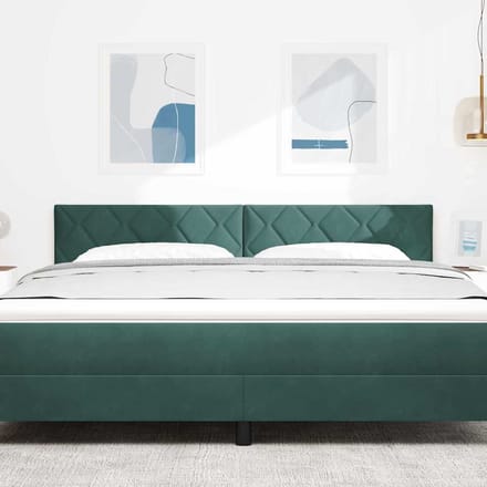vidaXL - Hoofdbord - Donkergroen - 180 - cm - Fluweel