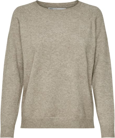Only Trui Onllesly Kings L/s Pullover Knt Noo 15170427 Beige/w. Melange Dames Maat - S