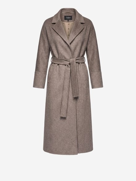 OMBRE Jas - Lange Mouw - Geen Sluiting - Effen Beige L