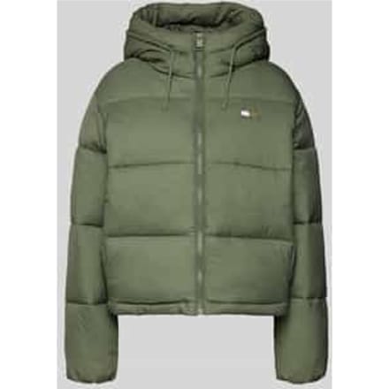 Gewatteerd regular fit jack met capuchon