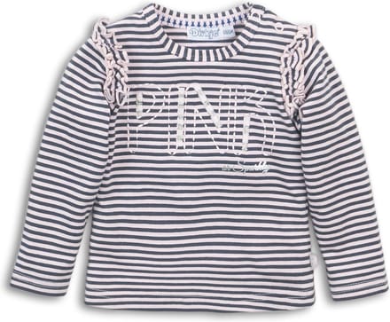 Dirkje - Baby T-shirt - Dark grey + pink - Vrouwen - Maat 62