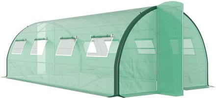 Outsunny-Tunnel Green House-600x300x200cm-PE-Vert