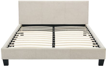 Vente-unique Bedframe stof beige 140 x 190 cm