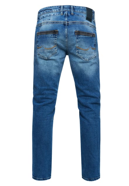 Jeansbroek "YOKOTE" rechte pasvorm stone-washed