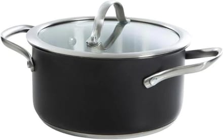 BK Kookpan Purity Black - ø 18 cm / 2 Liter - Zonder anti-aanbaklaag