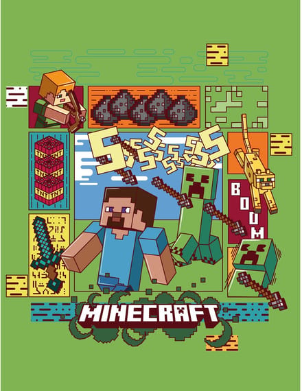 Minecraft Fleeceplaid Pixel - 130 x 170 cm - Polyester