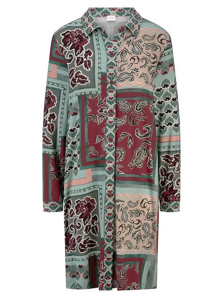 Nachthemd met lange mouwen Serie Mystical Maze Eucalyptus Green