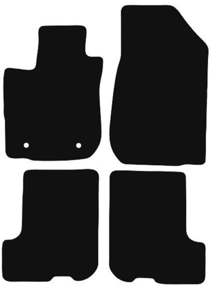 BASIC zwarte veloursmatten voor: Dacia Sandero II FL hatchback (2018-2021)