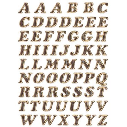 Etiket HERMA 4192 8mm letters A-Z goudfolie 61 stuks