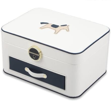 Sieradendoos - Opberger - Sieraden organiseren - Met spiegel - 25 x 18 x 14cm - Wit