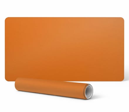 Elegante decoratieve bureauonderlegger, oranje kleur, 100x50 cm