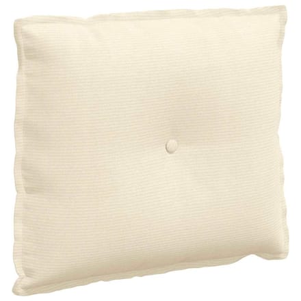 vidaXL - Rugkussen - Crèmekleurig - 60 - x - 50 - x - 19 - cm - Corduroy - stof