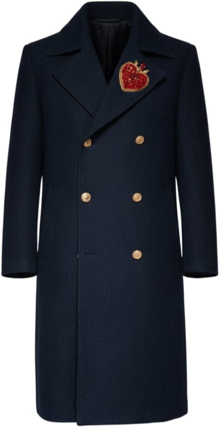 OMBRE Jas - Knopen - Effen Marine XL
