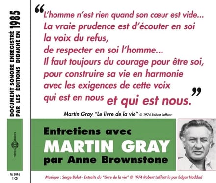 Anne Brownstone Entretiens Avec Martin Gray - Document Sonore 1985 (CD)