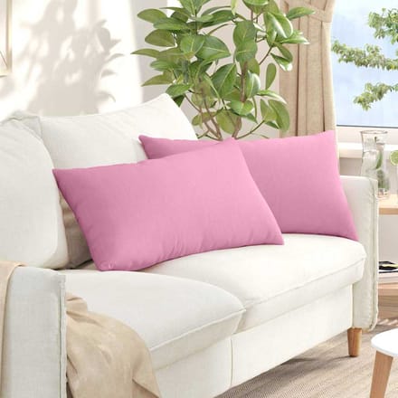 vidaXL - Zitkussens - 2 - st - Stof - Roze - 80 - x - 40 - cm