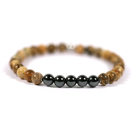 Heren armband edelsteen jaspis 6mm - Ibizamen 21cm