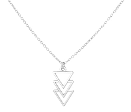 ARLIZI 2465 Ketting driehoek hanger - sterling zilver - 44 cm