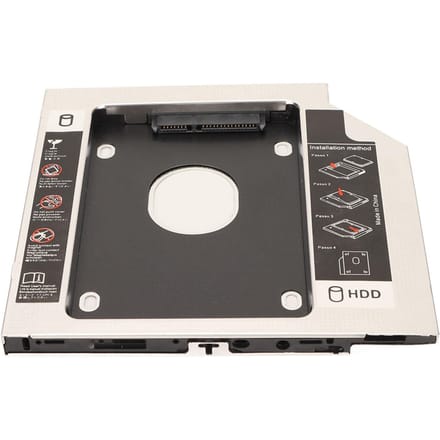 2,5 inch harde schijf Caddy 9,5 mm 2e SDD HDD Caddy-lade Universele adapter voor laptop CD DVD ROM Optisch black