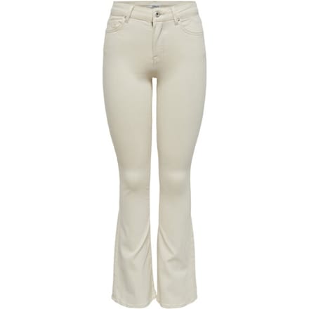 ONLY ONLBLUSH MID FLARED DNM DOT019 NOOS Dames Jeans - Ecru