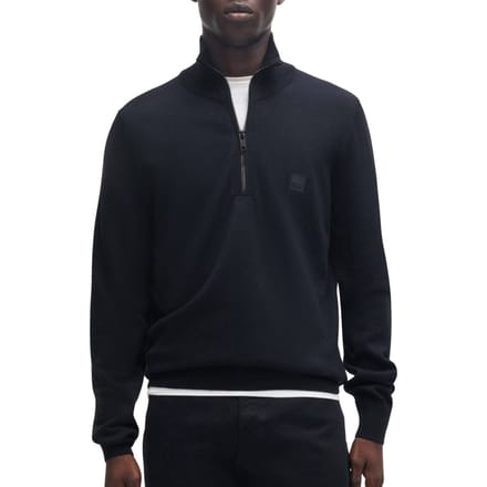 BOSS Kanobix Half Zip Trui Donkerblauw - Maat M - Heren - Quarter zip